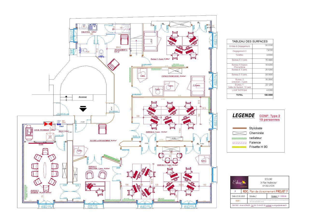 Bureau Lyon 270m² Location bureau Lyon Rhône OLBUR2206442 27